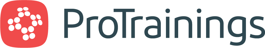 ProTrainings logo with symbol